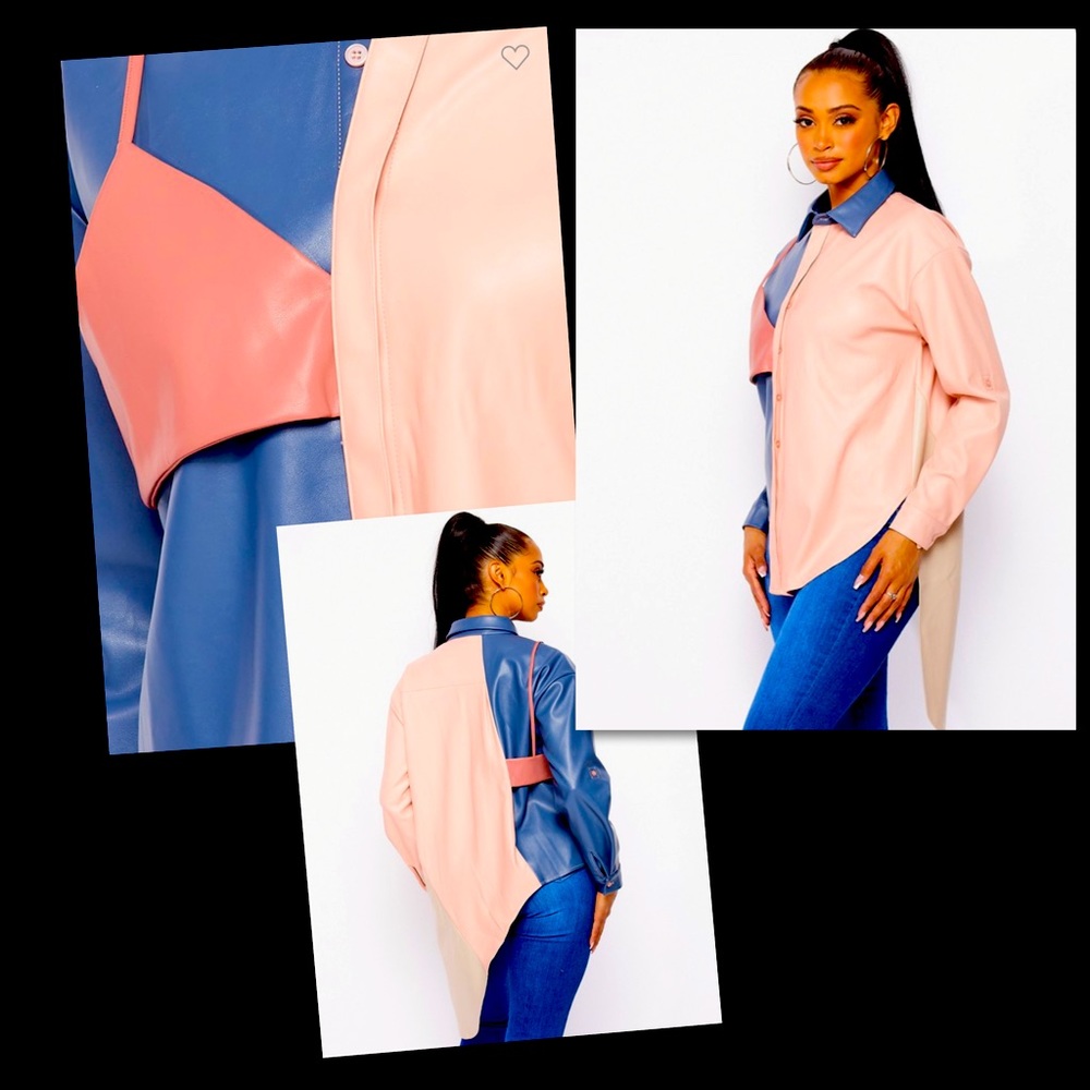 Women vintage trendy unpatched shirt